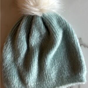 a new day Light Blue Knit Hat with White Pom